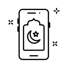 A captivating outline style icon of prayer app