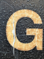 Written Wording in Distressed State Typography Found Ransom Letter G