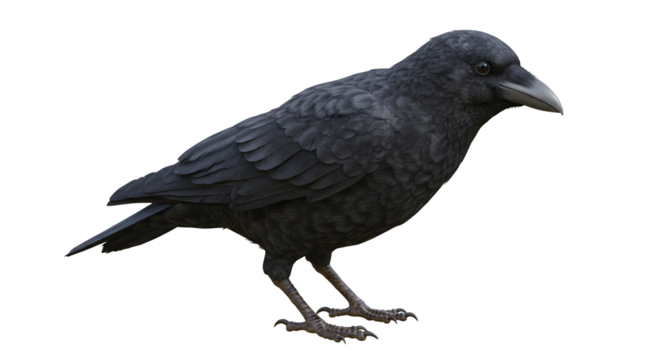 Cawing Black Crow Perched in a Natural Setting Capturing Birdwatching Enthusiasm