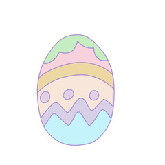 easter egg with ribbon