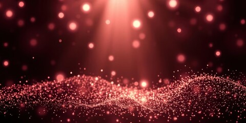 Red Glitter Lights Sparkles Abstract Background