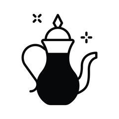 Grab this easy to use glyph icon of arabic teapot