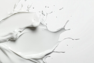 Obraz premium White Liquid Splashing Against a Clean Backdrop for Product Mockups