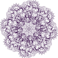 Beautiful flower art and mandala vector design