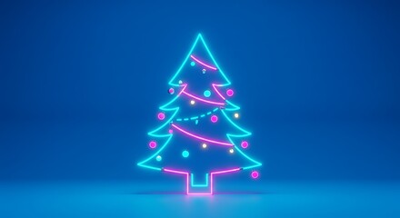 Neon Nights: Festive Glow AI Generated