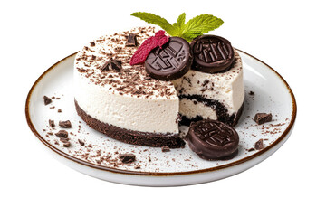 Decadent Creamy Cheesecake on transparent background