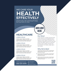 Corporate healthcare and medical flyer or poster design layout