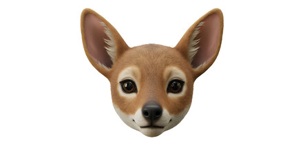 Obraz premium Realistic Corgi Dog Face Illustration with Detailed Features and Expressive Eyes