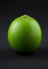 Fresh Lime on Black Background