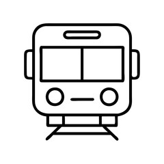 Fototapeta premium Train line art vector illustration for public transportation design and urban travel related projects and graphics