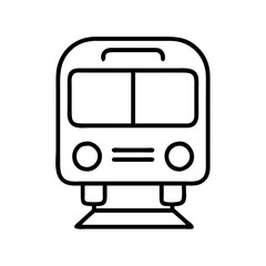 Train vector icon public transportation railway transport travel subway outline drawing simple modern design 