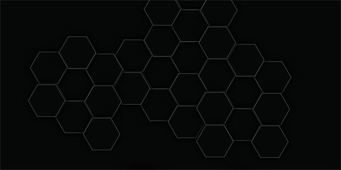Abstract emboss black Hexagonal Background. Luxury White Pattern. Futuristic abstract honeycomb mosaic white background. geometric mesh   Vector Futuristic minimal honeycomb mosaic red background