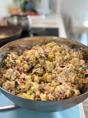 Delicious Mixed Salad Presented Beautifully in a Large Bowl for Everyone to Enjoy
