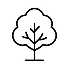 Simple tree icon vector illustration for nature forest park landscape design and tree silhouette graphic design