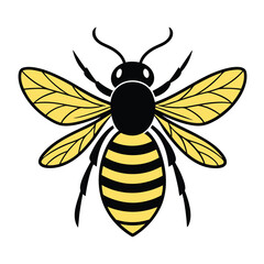 Bee Vector Design isolated on a white background