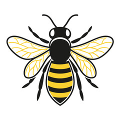 Bee Vector Design isolated on a white background