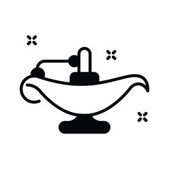 Check out out premium glyph style icon of oil lamp