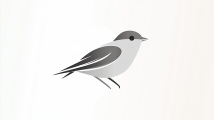 Minimalist Vector Bird Illustration for Nature Themes, Icon, Wallpaper or Template