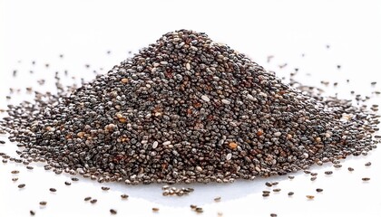 chia seeds macro isolated