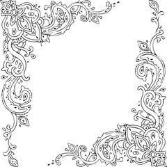 Beautiful flower art and mandala vector design