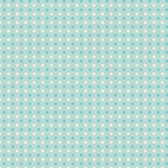 Polka dots design, Green background, seamless repeat white dots pattern, gift wrap paper