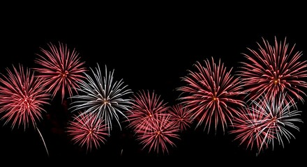 Captivating Fireworks Display Exploding Against Dark Sky Perfect for Celebrations