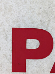 Written Wording in Distressed State Typography Found Ransom Letter P