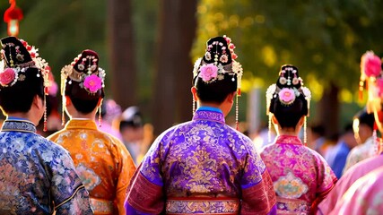 Vibrant display blends heritage and modern style at lively festival, as heritage colors radiate pride among onlookers, heritage narrative attracting premium stock interest worldwide.