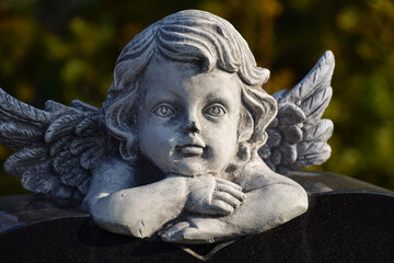 Statue of an angel close up