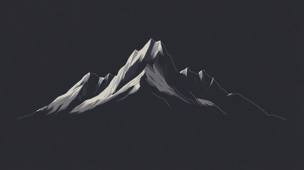 Scenic mountain peak with a winter touch, majestic backdrop for a travel poster