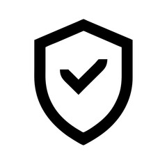 Security shield icons, security shields logotypes with check mark and padlock. Security shield symbols. Vector illustration. Shield, Protection, Security Vector Icon, Isolated Lineal Vector Icon.
