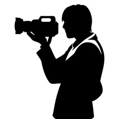 Photographer silhouette vector