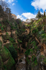 Deep canyon of Ronda, in Andalusia, Spain