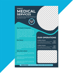 Professional pharmacy medical flyer template design