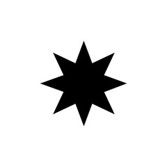 black and white star icon
