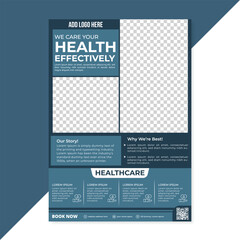 Creative vector medical flyer template