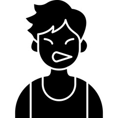 Grimacing Boy Icon