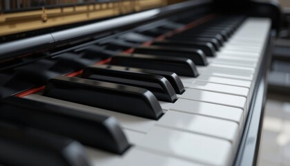 Close Up of Black and White Piano Keys