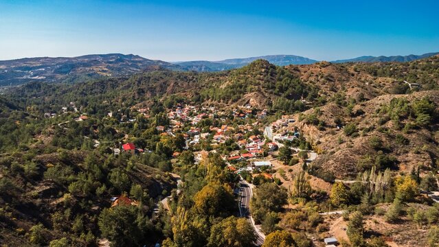 Picturesque village in a lush valley