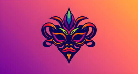 carnival mask set art 
