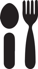 Spoon and fork icon vector. A flat illustration on a white background.