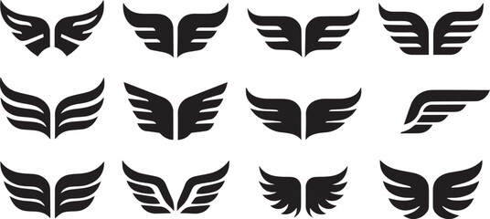Wing Silhouette Vector Collection.eps