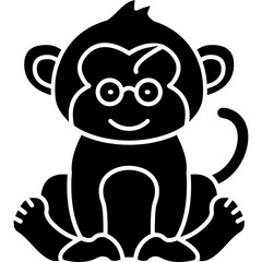 Monkey Nerd Icon