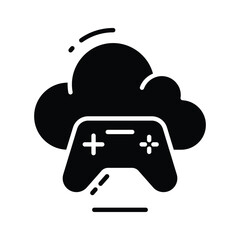Check out our latest glyph style icon of gaming cloud