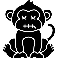 Zipper Mouth Monkey Icon