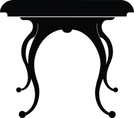 table black and white silhouette vector design