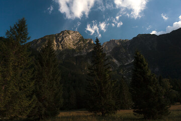 View of the mountains of Julian Alps