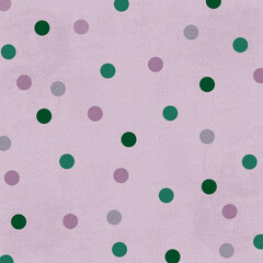 Polka dots design, Gray background, seamless repeat dots pattern, gift wrap paper