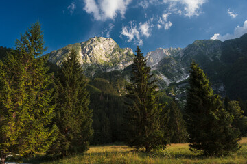 View of the mountains of Julian Alps