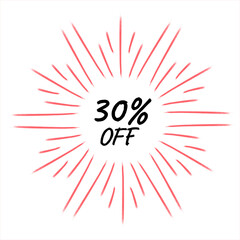 30 percent off with brush vector creative background
Vector background discount, sale, promotion